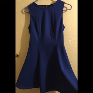 SUPER CUTE ROYAL BLUE SKATER DRESS TAILORED FIT